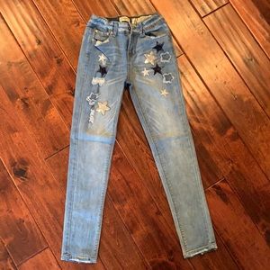 Distressed Star Jeans